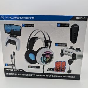 New Sealed Bionik Pro Kit+ (1755635) For PS5 PlayStation 5 with 2x Quickshot Pro